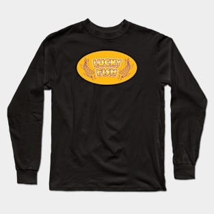 Lucky Fish Yellow Oval Long Sleeve T-Shirt